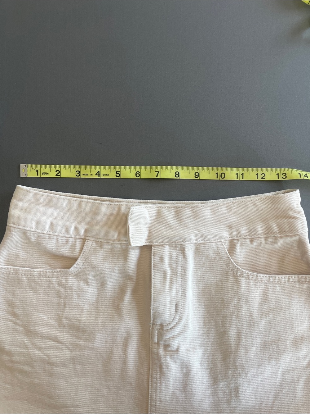 Brandy Melville Cream Denim Mini Skirt - Picture 4 of 6